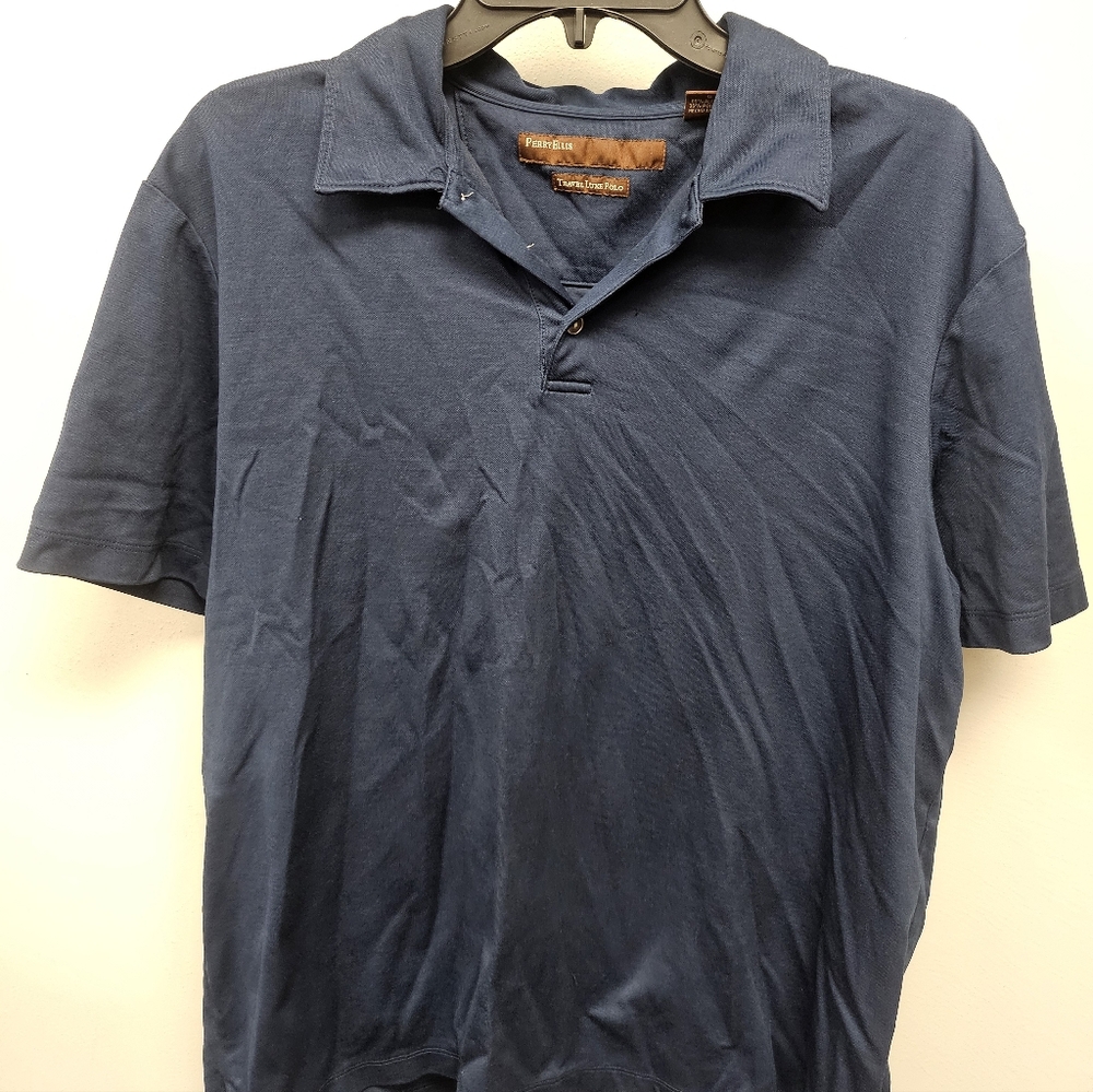 Perry Ellis Men's Navy Polo Shirt